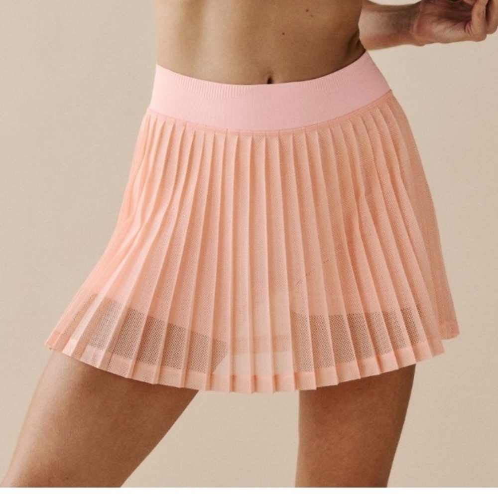 FP Movement Free People FP Women's Rally Ruffle Mini Skirt M/L‎ peach pink new